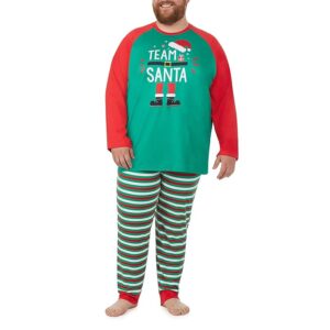 Pajamarama Big Tall Elf Long PJ Set (Holiday Stripe) Men's Pajama Sets