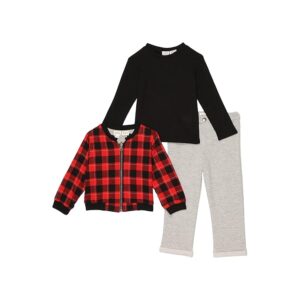 Pippa & Julie Reversible Mickey Bomber Three-Piece Set (Toddler) (Red/Black) Boy's Active Sets