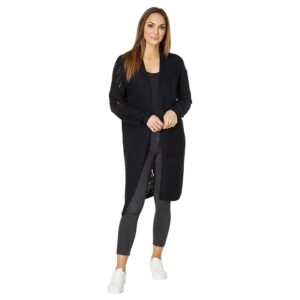 Saltwater Luxe Cole Long Sleeve Sweater Duster (Black) Women's Clothing