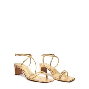 Schutz Aimee Block (Ouro Claro) Women's Sandals