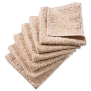 Solid Pebble Windowpane Terry Dishcloth Set of 6
