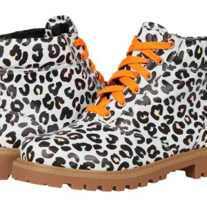 Sophia Webster Tia Lace-Up Boot (Toddler/Little Kid) (Leopard/Orange) Women's Boots