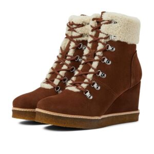 Steve Madden Marcel Wedge Boot (Cognac Suede) Women's Boots