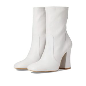 Stuart Weitzman Curveblock 100 Bootie (White) Women's Shoes