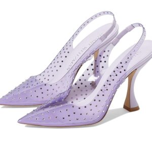 Stuart Weitzman Glam Xcurve 100 Slingback (Wisteria/Wisteria/Clear) Women's Shoes