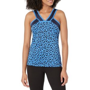 Tail Activewear Giza Full Back Tennis Tank (Ditsy Leopard) Women's Clothing