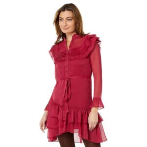 Ted Baker Anastai Ruffle Mini Dress (Deep Pink) Women's Clothing