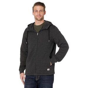 The North Face Longs Peak Quilted Full Zip Hoodie (TNF Black Heather) Men's Clothing