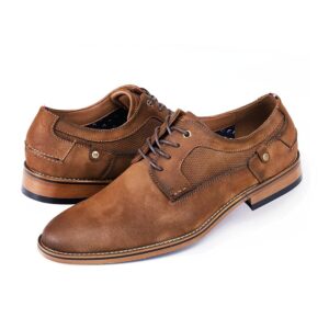 Tommy Hilfiger Brayo (Medium Brown) Men's Lace Up Wing Tip Shoes