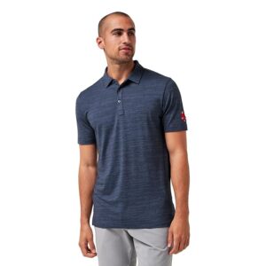 TravisMathew Boston Red Sox The Heater Polo (Vintage Indigo/Black) Men's Short Sleeve Knit