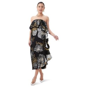 Trina Turk Itsuki Dress (Black/Metallic) Women's Clothing