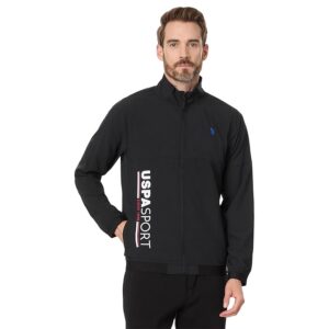 U.S. POLO ASSN. USPA Stretch Woven USPA Sport Full Zip Jacket (Black) Men's Jacket