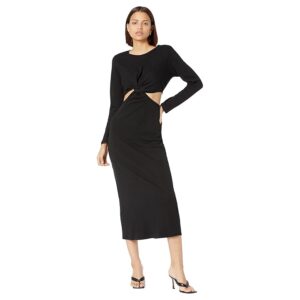 bella dahl Long Sleeve Twist Maxi Dress (Black) Women's Dress