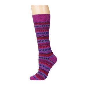rag & bone Fair Isle Socks (Purple Multi) Women's Crew Cut Socks Shoes