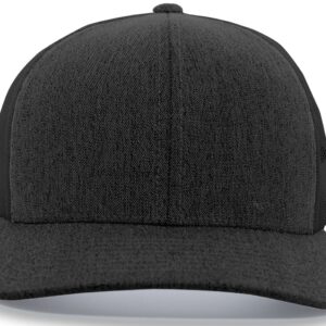 110C.96Q.OS Heather Trucker Snapback Cap, Black Heather & Black - One Size