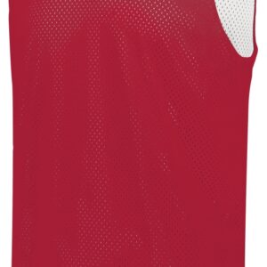 Adult Tricot Mesh 2.0 Reversible Jersey, Scarlet & White - Small