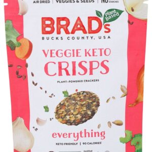 Brads Plant Based KHRM00363958 4 oz Everything Veggie Keto Crisps