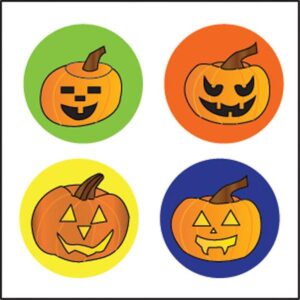 SE-2558 2 x 8 in. Incentive Stickers, Carved Pumpkins - 864 Count