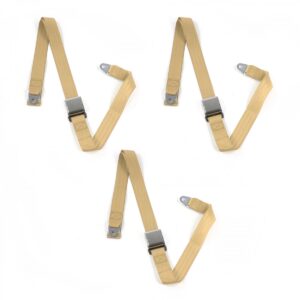 Tan Lap Bench Seat Belt Kit for 1955-1956 Ford Airplane 2 Point - 3 Belts