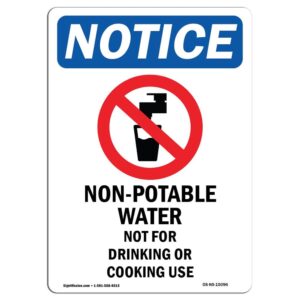 10 x 14 in. OSHA Notice Sign - Non-Potable Water Not