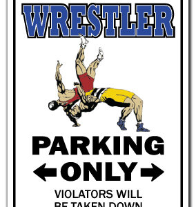 10 x 14 in. Wrestler Sign