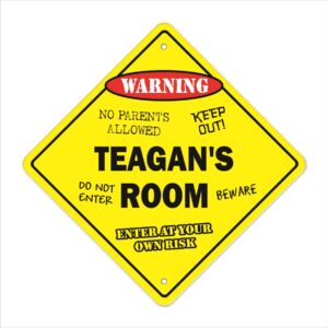 14 x 14 in. Crossing Zone Xing Room Sign - Teagans
