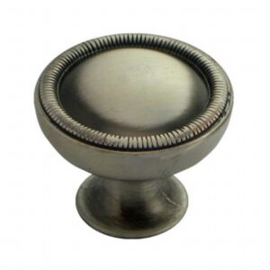 17021 1.25 in. Satin Antique Nickel Vanilla Guerlain Border Knob