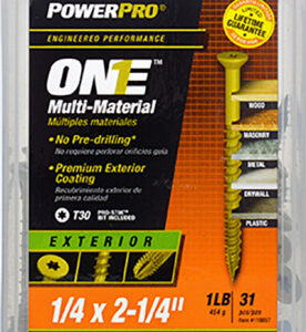 240681 0.25 x 2.25 in. Exterior Hex Washer Head One Screw, Pack of 46