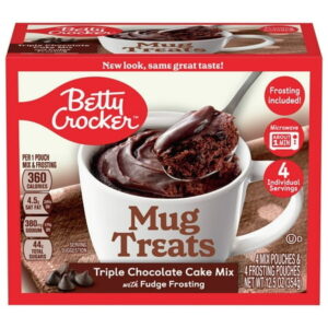 2X - Betty Crocker Triple Chocolate Fudge Mug Treats - 4 ct