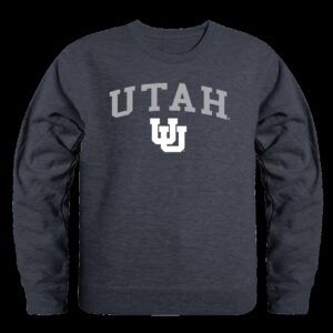 541-176-HC2-03 NCAA Utah Utes Campus Crewneck Sweatshirt, Heather Charcoal 2 - Large