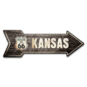 8 x 24 in. Indoor & Outdoor Decor Direction Sticker Vinyl Wall Decals - Kansas 66 2 - 24 in.