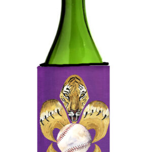 8476LITERK Tiger Fleur De Lis Baseball Wine bottle sleeve Hugger