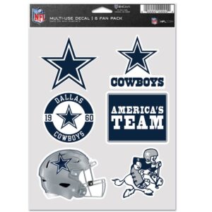 9416637982 Dallas Cowboys Multi Use Fan Decal, Pack of 6