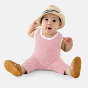 B05238091 Infant Harborside Melange Tank Top Romper, Grey Melange - Born