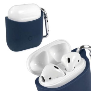 B1-72 Silicone Pouch Case for Apple Airpods Headphones - Blue