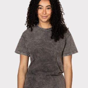 B85014533 Mineral Wash T-Shirt, Crimson - Small