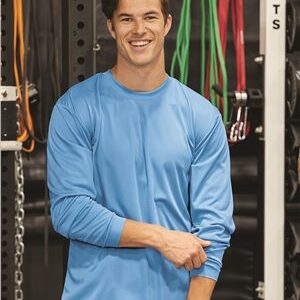 B85585664 Performance Long Sleeve T-Shirt, Burnt Orange - Medium