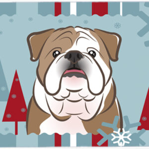 BB1715MP Winter Holiday English Bulldog Mouse Pad- Hot Pad & Trivet