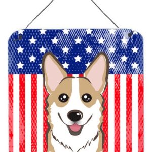 BB2183DS66 American Flag & Sable Corgi Wall or Door Hanging Prints