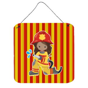 BB7000DS66 Fireman Girl Wall or Door Hanging Prints