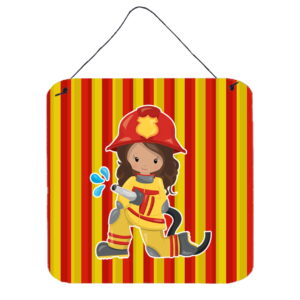 BB7001DS66 Fireman Girl Wall or Door Hanging Prints