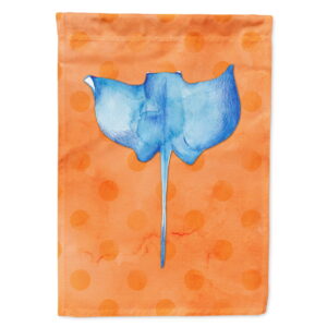 BB8238GF Sting Ray Orange Polkadot Flag, Garden Size