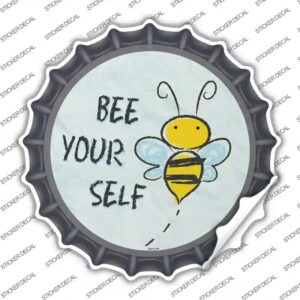 BC-975s-L Bee Yourself Novelty Bottle Cap Sticker Decal - Large