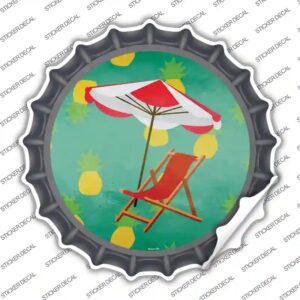 BC-976s-S Chair & Umbrella Novelty Bottle Cap Sticker Decal - Small