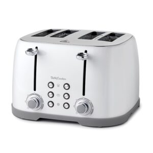 Betty Crocker 4-Slice Pop-Up Toaster, White (BC-4624W)