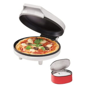 Betty Crocker 8 Travel Pizza Maker Plus Indoor Electric Grill With Insulated Travel Bag Nonstick Pan for Pizzas Quesadillas Nachos and more Personal Pizza Machine for Delicious Meals and Snacks