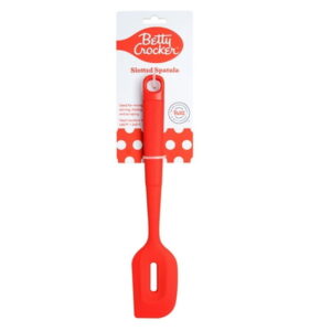 Betty Crocker Silicone 12 Inch Slotted Spatula Red