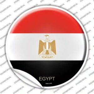 C-258s-L Egypt Country Novelty Circle Sticker Decal - Large