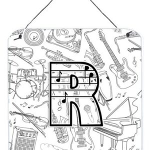 CJ2007-RDS66 Letter R Musical Note Letters Wall and Door Hanging Prints