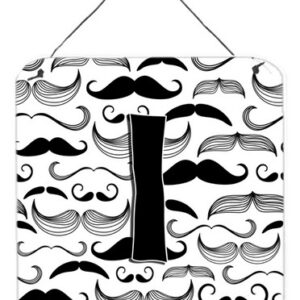 CJ2009-IDS66 Letter I Moustache Initial Wall and Door Hanging Prints